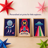 Personalized Space Adventure Art Print Set — Set of 3