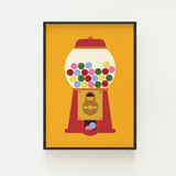 Gum-ball machine Art Print