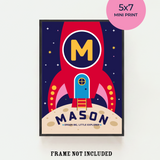 Personalized Space Adventure Art Print Set — Set of 3